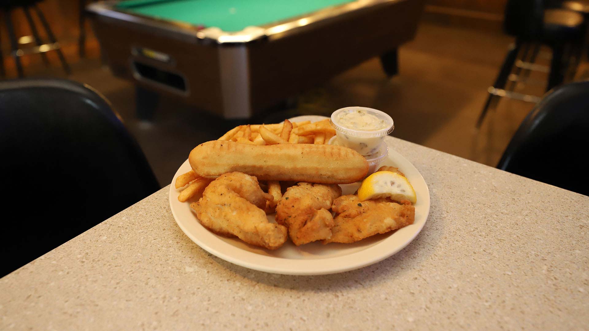 Fish fry on a plate