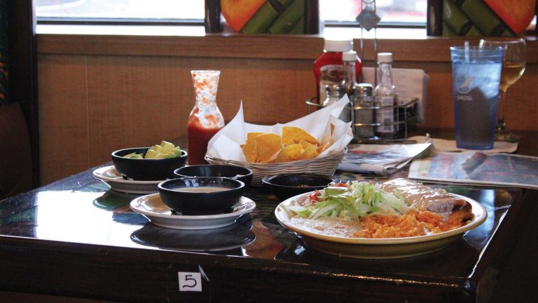 Casa Mexicana | Mexican meal being served with a side of chips and salsa