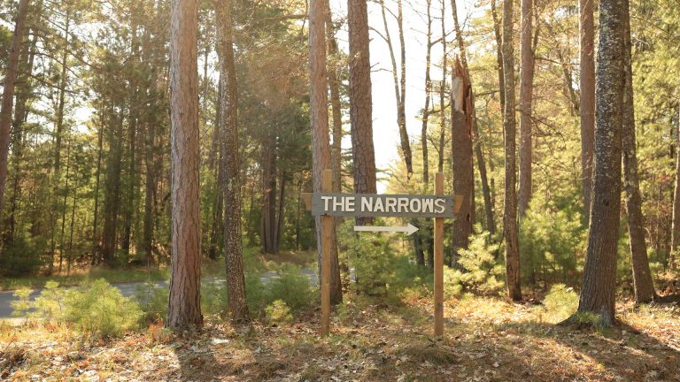 The Narrows trail sign
