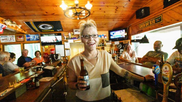 Twin Oaks Resort Oneida County business interior - bartender serving patrons