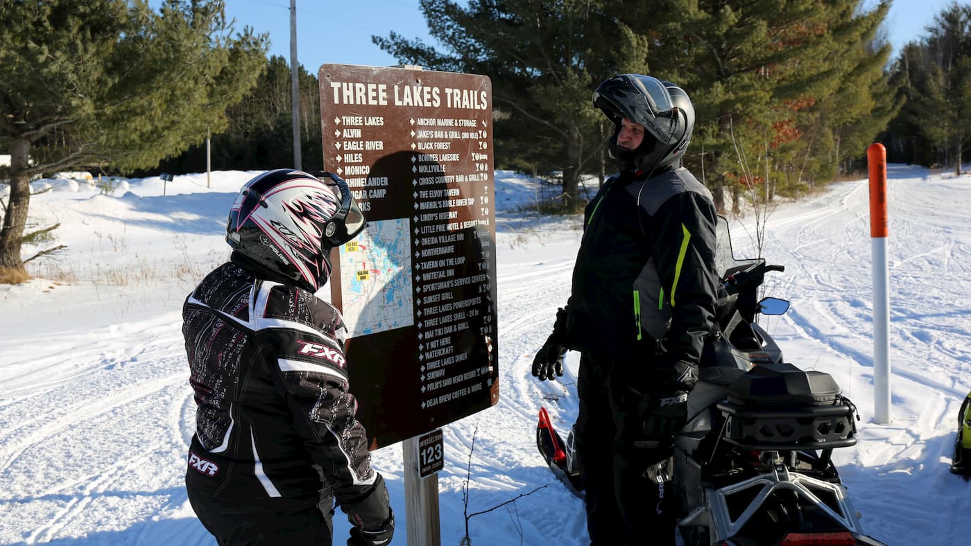 Take time to explore Oneida County’s snowmobile trails | Snowmobilers in Oneida County Wisconsin