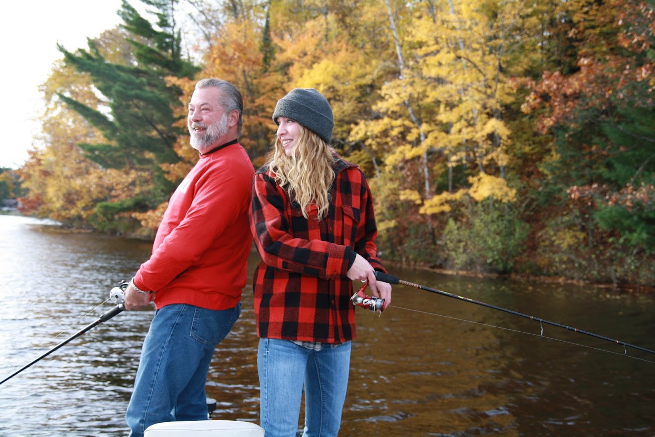 Fall fishing on Lake Thompson Oneida County WI