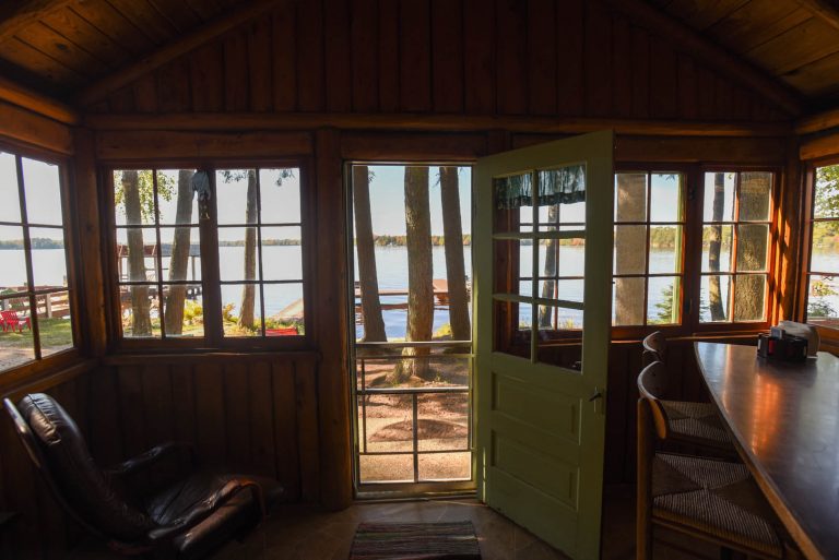 Hintz’s Cottages | A look at the lake from inside a cottage at Hintz Cottages Resort