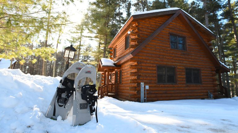 Winter cabin at The Beacons in Minocqua Oneida County WI