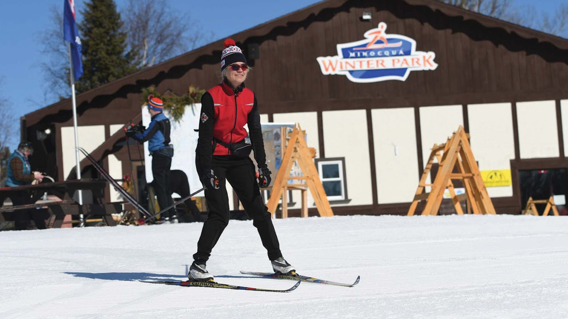 Winter Fun in Oneida County | Woman Skiing at Minocqua Winter Park