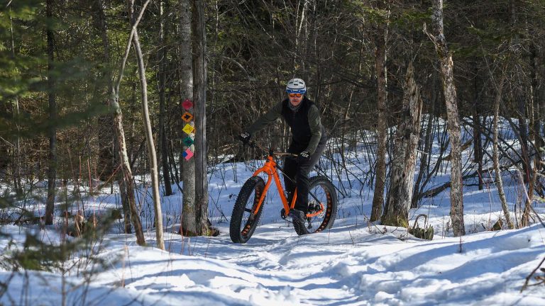 Biking | Fat-biker on the trail at Minocqua Winter Park