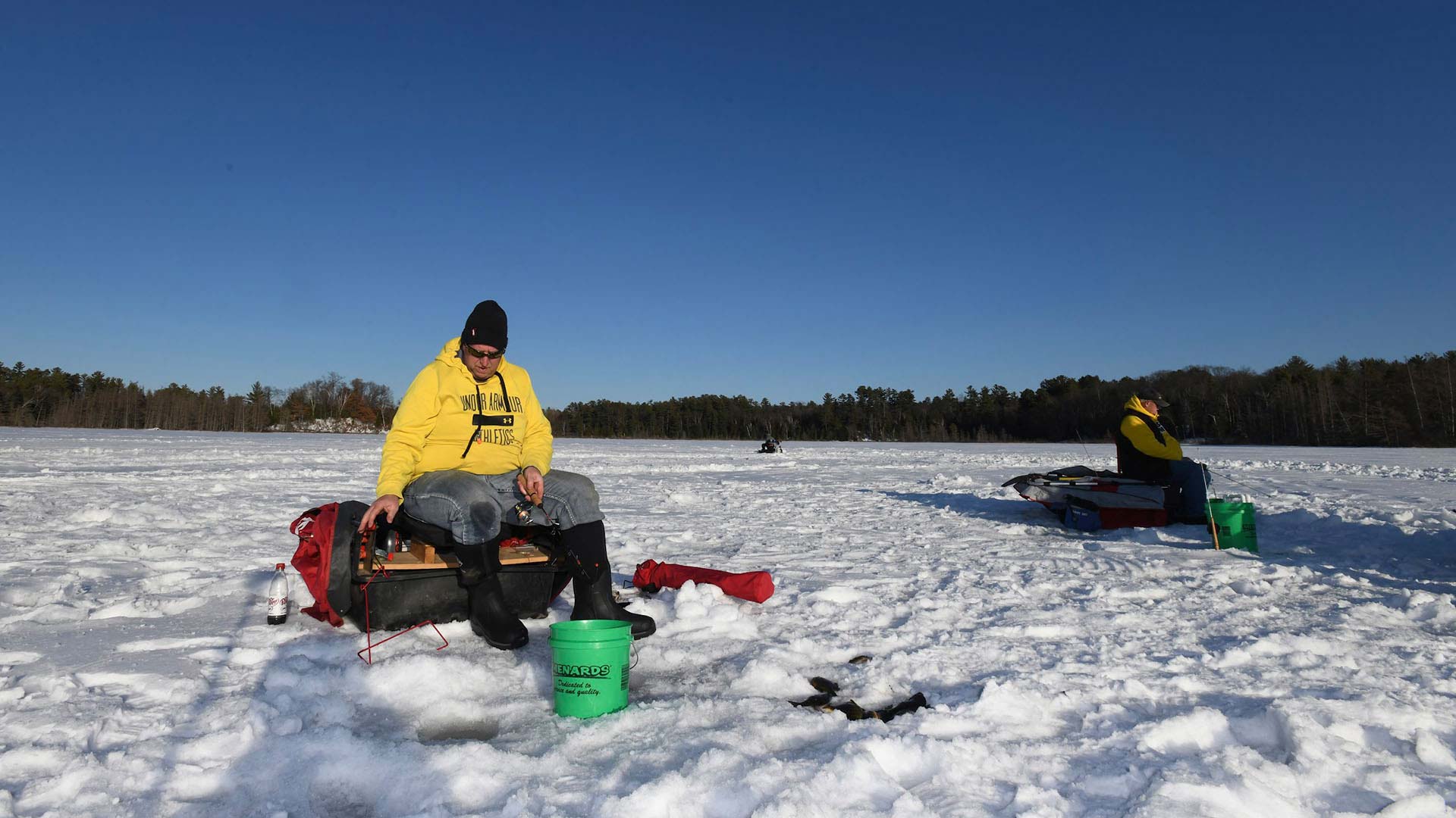 Fishing & boating | Ice Fisher out on Lake Minocqua